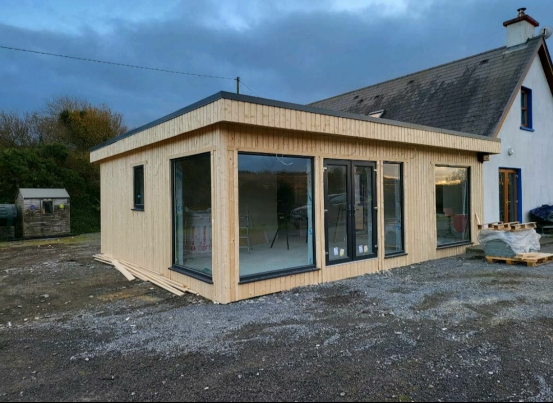 A home being renovated with a timber extension.